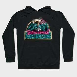 Sex & Whiskey Podcast Logo (Neon) Hoodie